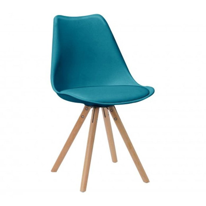 Chaise Camelia bleu canard X1