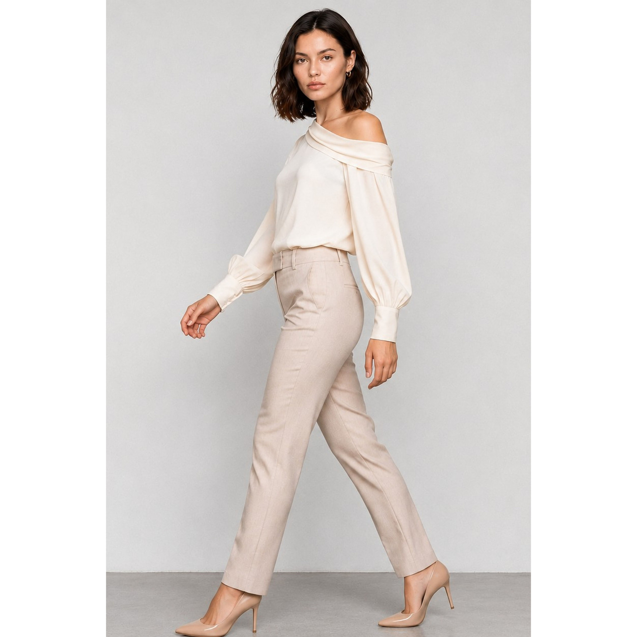 Kocca - Pantaloni sartoriali da donna a vita alta in viscosa Donna