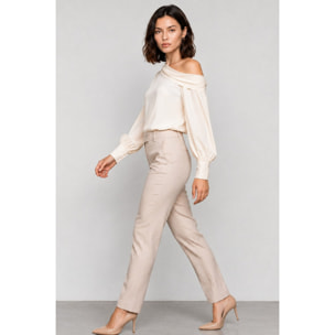 Kocca - Pantaloni sartoriali da donna a vita alta in viscosa Donna