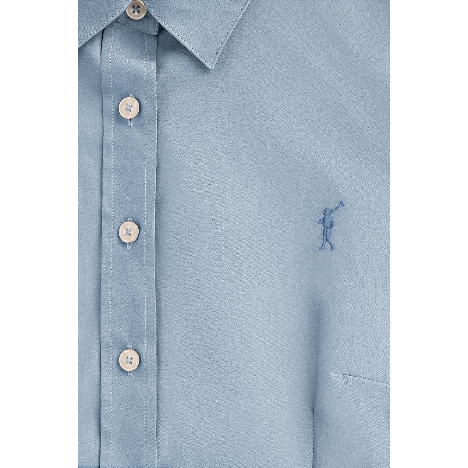 Camisa azul celeste de corte slim con logo Rigby Go