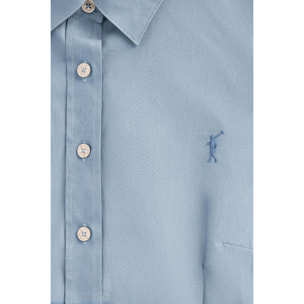Camisa azul celeste de corte slim con logo Rigby Go
