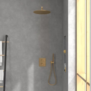 Douche de tête 350 Universal ronde Or brossé