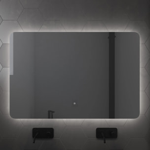 Miroir Led Silver Moon - Gris clair