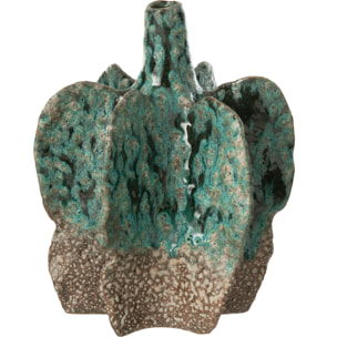 J-Line vase Naga - céramique - bleu/brun - large - Ø 22.5 cm