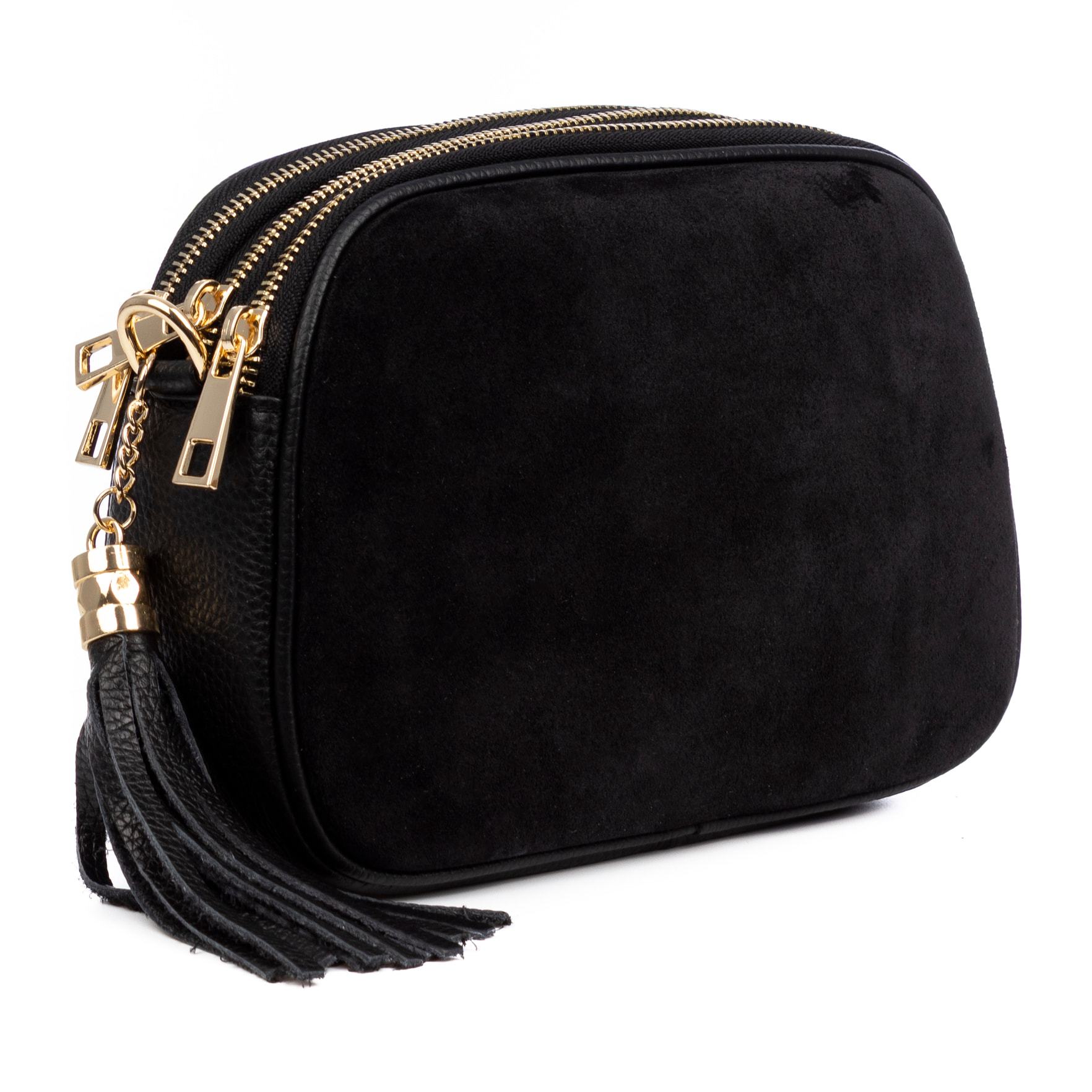 Aliminusa bolso bandolera Mujer. Piel auténtica Gamuza y Dollaro.