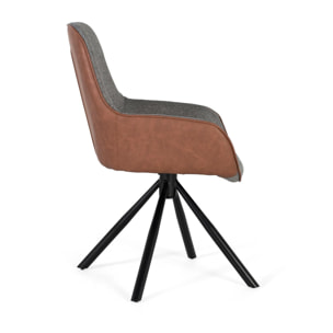Silla de Tapizado Pu, Tela 52 Cm Estilo Contemporáneo