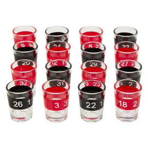 Jeu de roulette Jules ronde D.30cm 17 pièces rouge