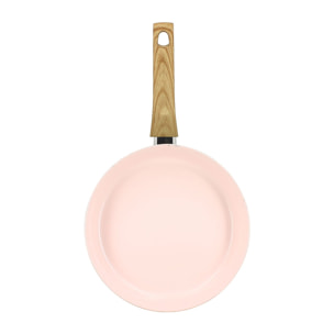 Poêle 24cm avec revêtement céramique rose - tous feux COLORAMA