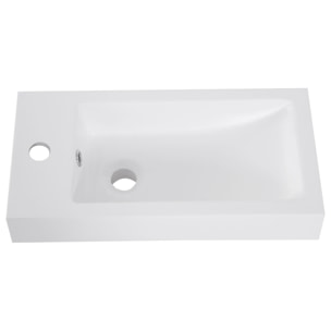 Mueble de Baño con Lavabo Cerámico Armario de Baño Bajo Lavabo con 2 Puertas Estilo Moderno Carga 50 kg 50x86x25 cm Blanco