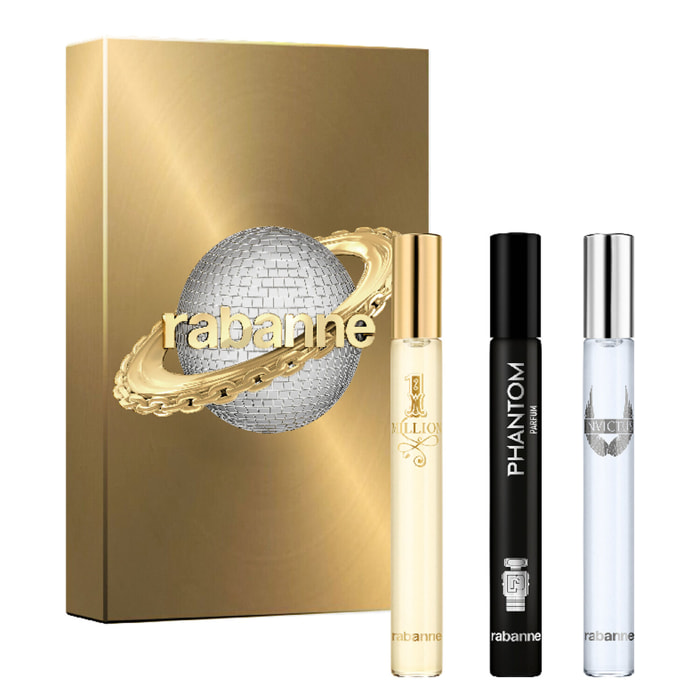 Trio Découverte - Coffret 1 Million Eau de Toilette 10 ml + Invictus Eau de Toilette 10 ml + Phantom Parfum 10 ml