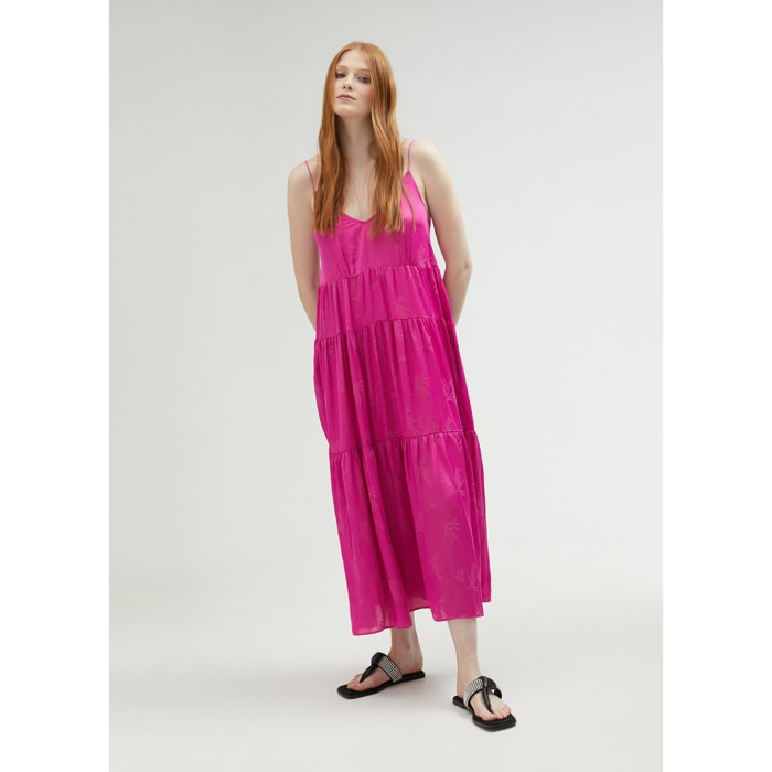 Vestito con spalline e volant