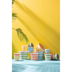 J-Line cache-pot Ligné - papier - jaune/orange - extra large - set de 2