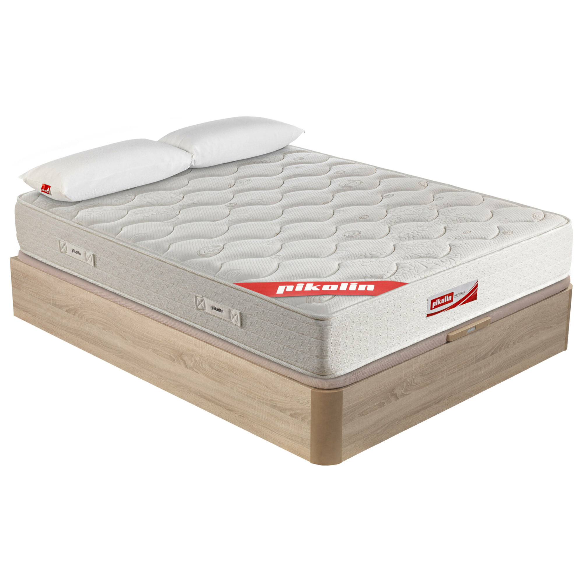 Colchón Muelles y Visco + Canapé Abatible + Almohada de fibra | ENVIO, MONTAJE Y RETIRADA INCLUIDO | Normablock®