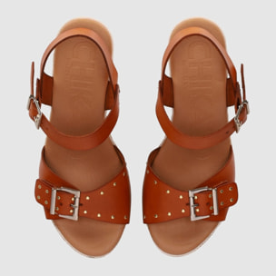 Sandalias de Piel - Cuero - Tacón: 6 cm