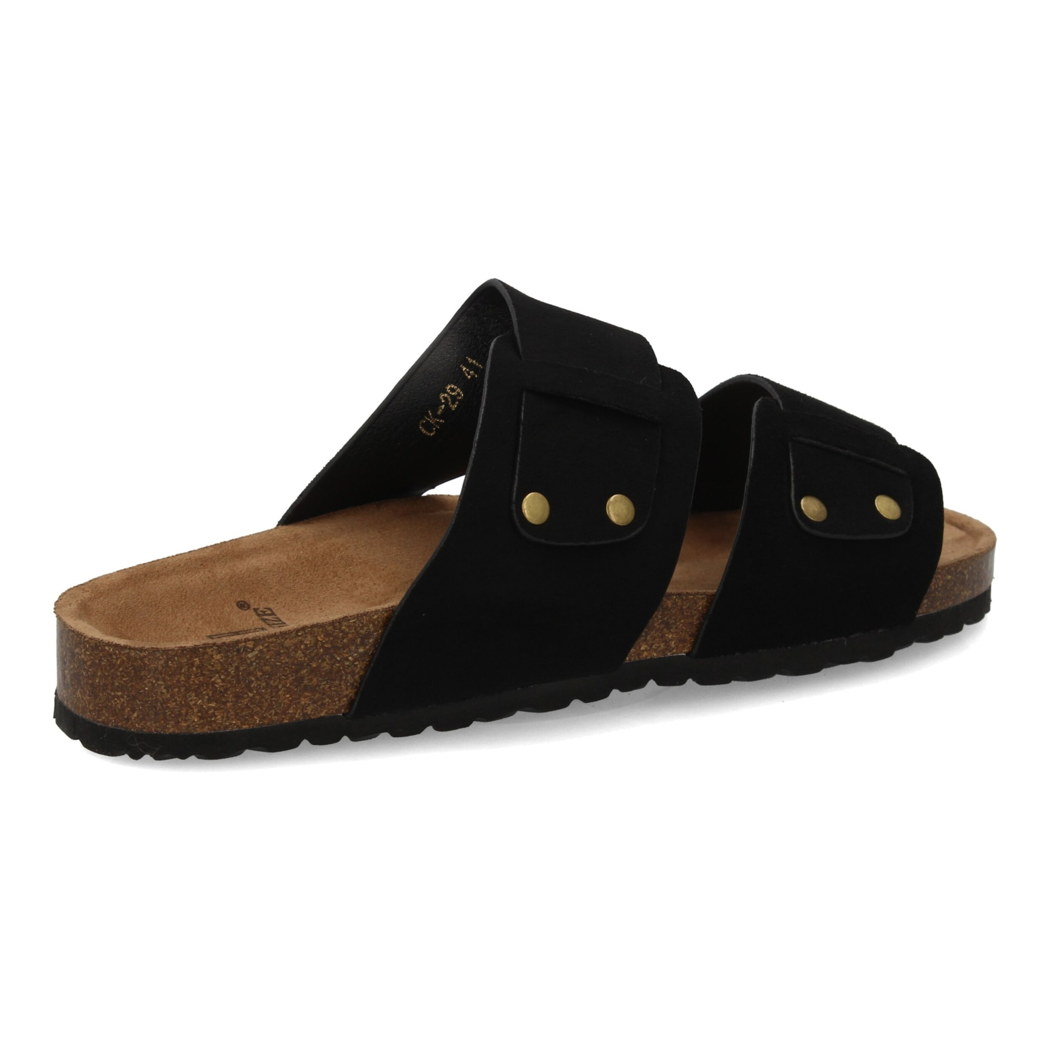 Sandalia para hombre con doble tira y tachuelas.