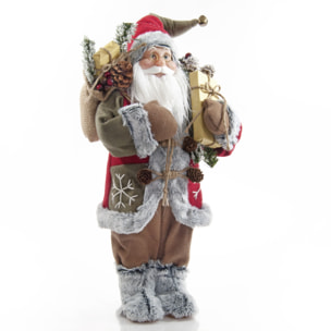 Babbo Natale "Coutry" - Realistico in PVC - (Altezza 120cm - Larghezza 60cm)