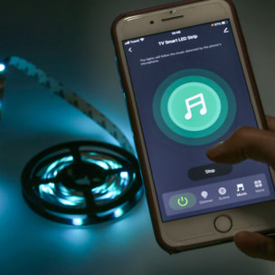 FORLIGHT Tira LED RGB de 5m 12W con control ON-OFF y protección IP20 para uso interior