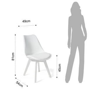 Tomasucci kiki evo Lot de 4 Chaises blanche Blanc