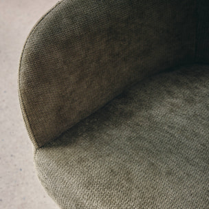 Chaise de bureau à roulettes ajustable métal et tissu  STAN