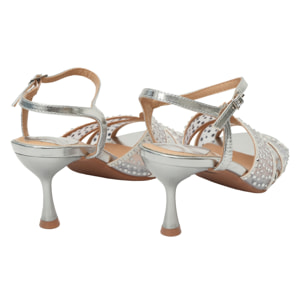 Sandali con strass - tacco 8,0 cm