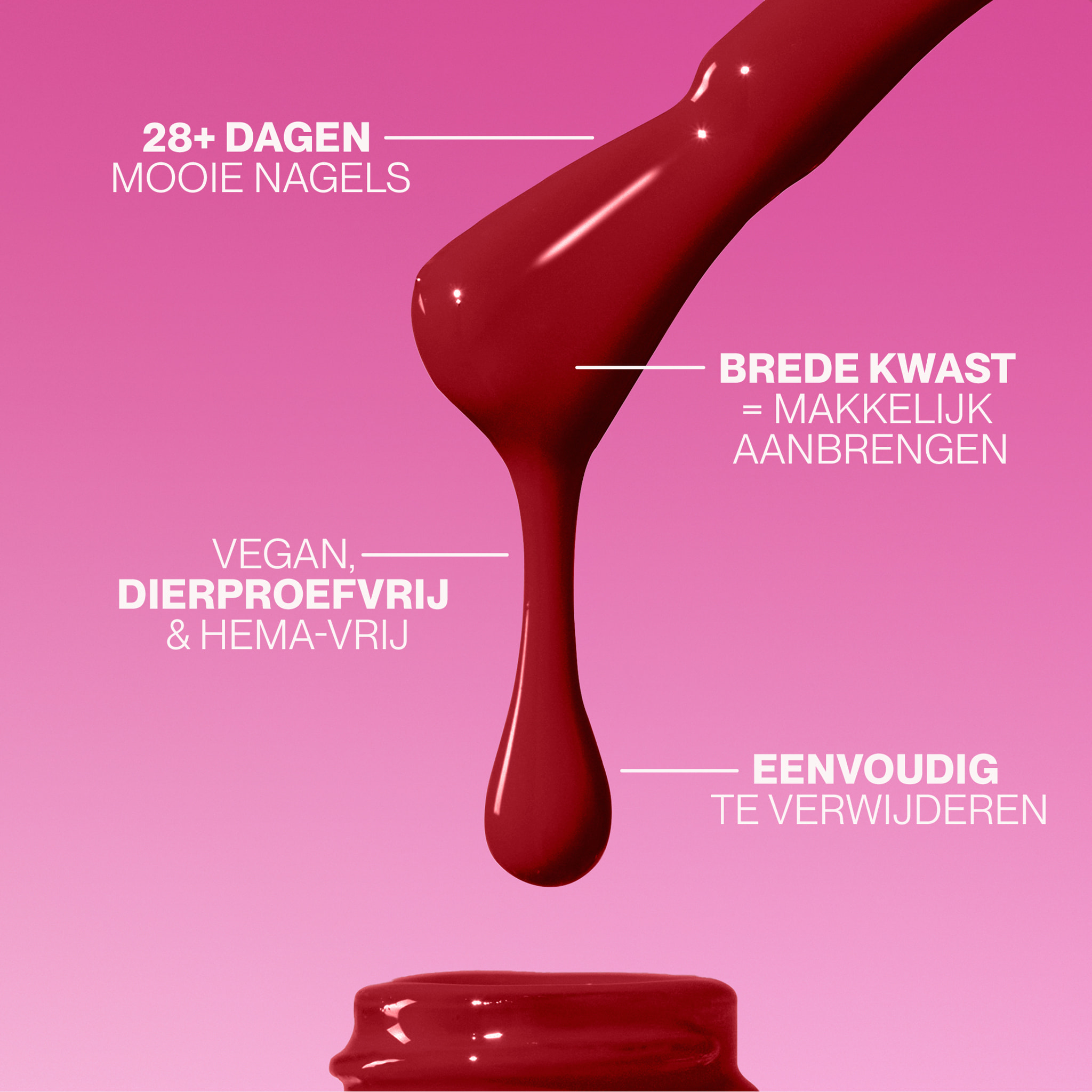 Vernis semi-permanent - 199 Luscious Red - 15 ml