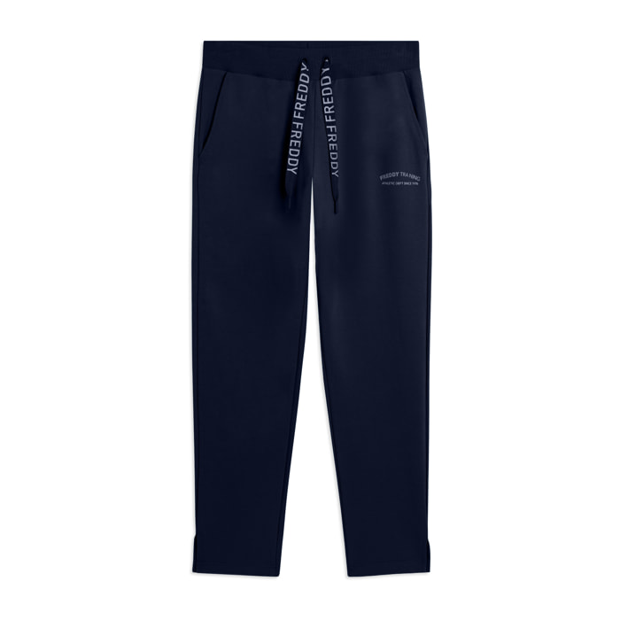 Pantaloni 7/8 con Spacchi Laterali sul fondo e Logo FREDDY