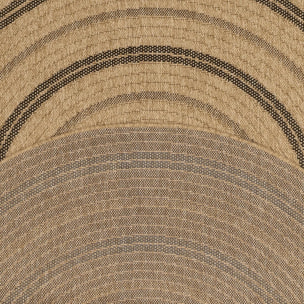 Tapis extérieur tissé kilim rond GEBI