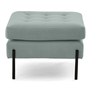 Isaure - pouf en velours - Bleu