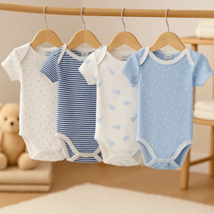 Pack 4 Body Basico Manga Corta