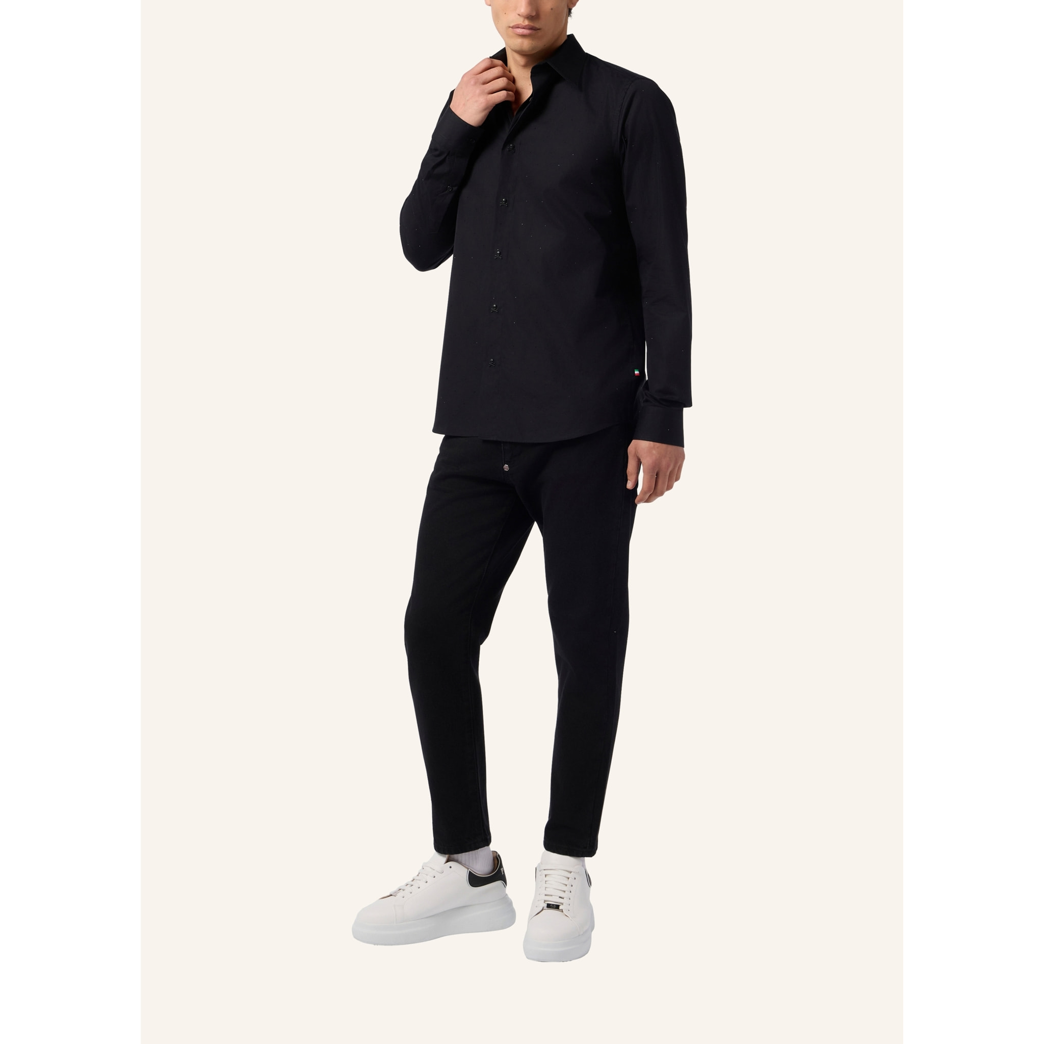 PHILIPP PLEIN Sugar Daddy Cut Shirt All-Over Strass