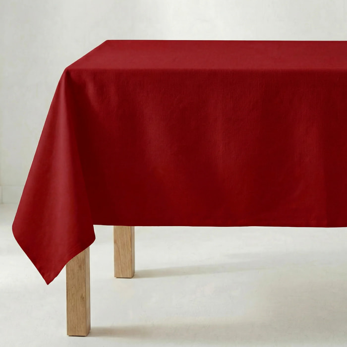 Nappe antitache au toucher tissu imperméable Rouge