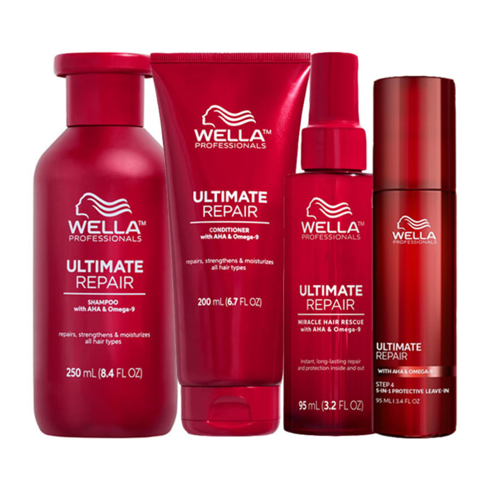 WELLA Kit Ultimate Repair Shampoo 250ml + Conditioner 200ml + Miracle Hair 95ml + Protective Leave In 95ml