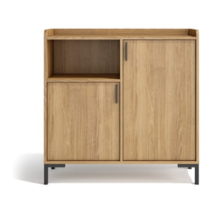 Aparador entrada Dover melamina roble dorado 88x90x33 cm