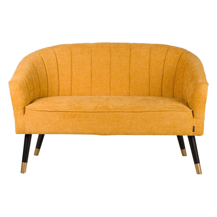 Sofá Chenilla Amarillo 129x72x80 Cm