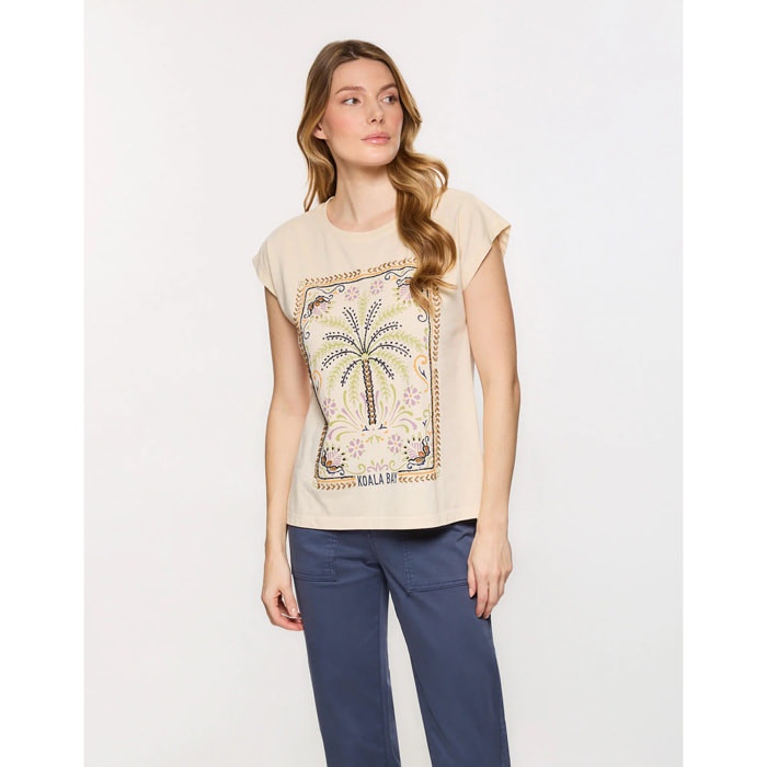 Camiseta Manga Corta Beige - Joei