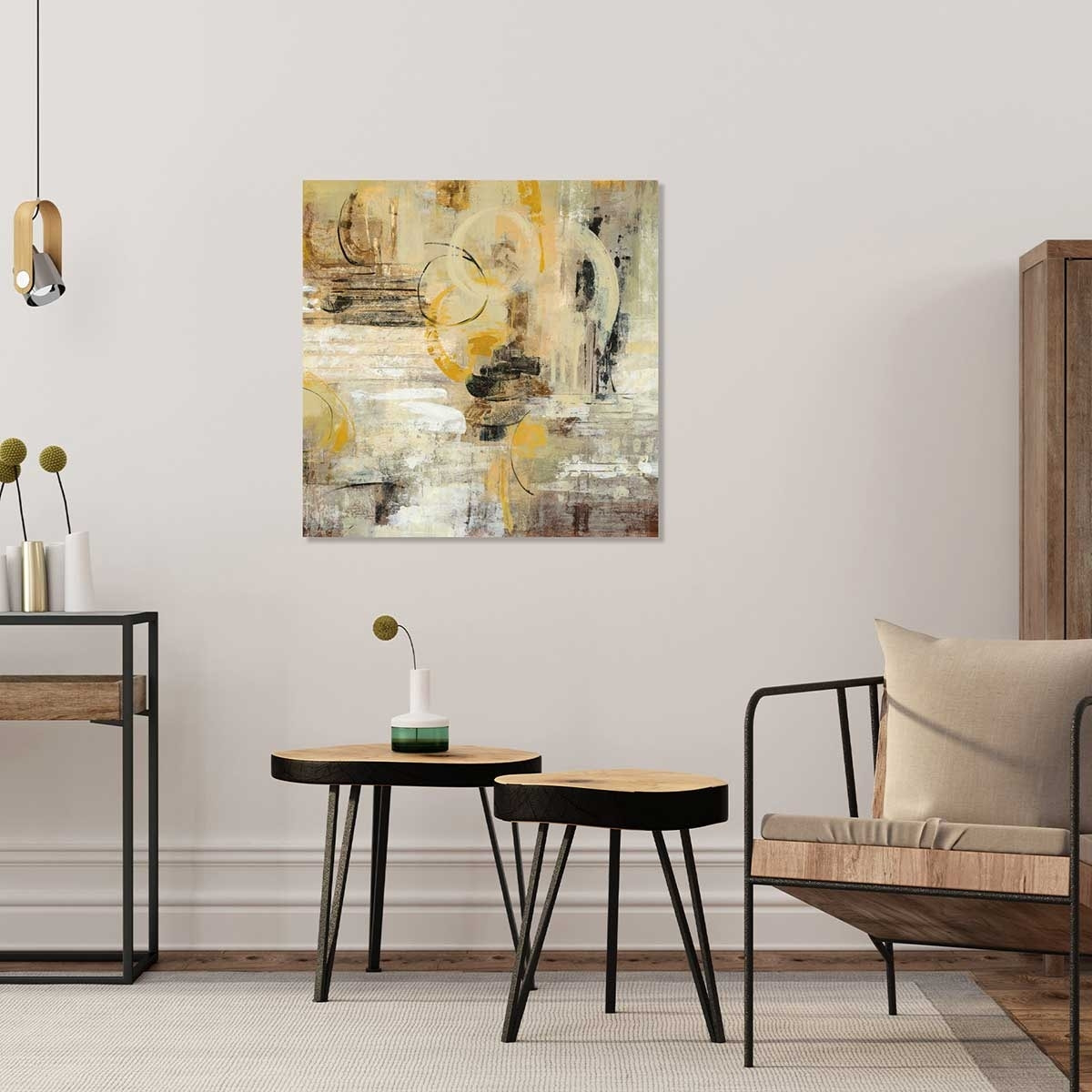 Tableau Lueur couleur crème Tableau alu Dibond