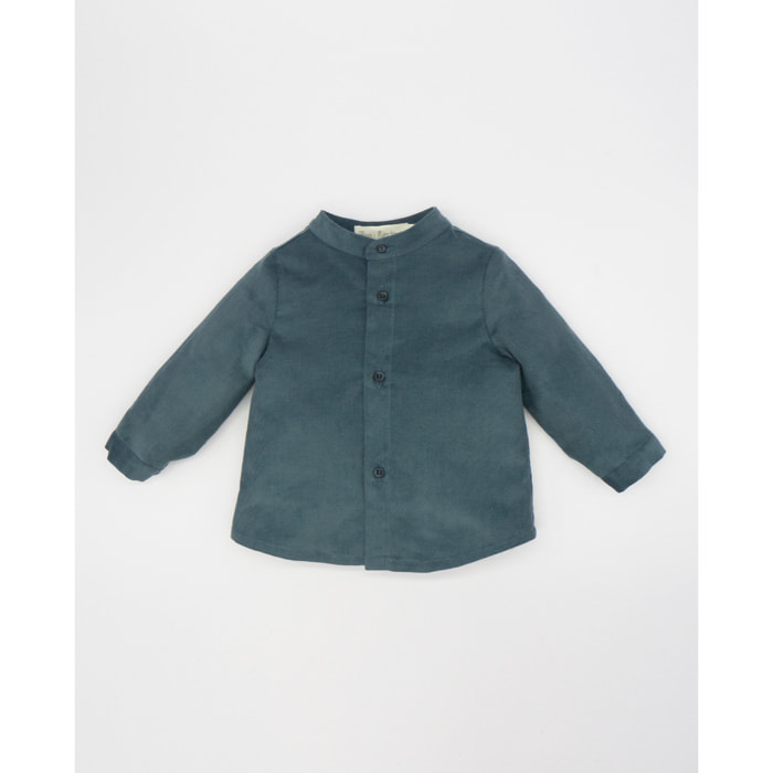 CAMISA CUELLO MAO MICROPANA AZUL