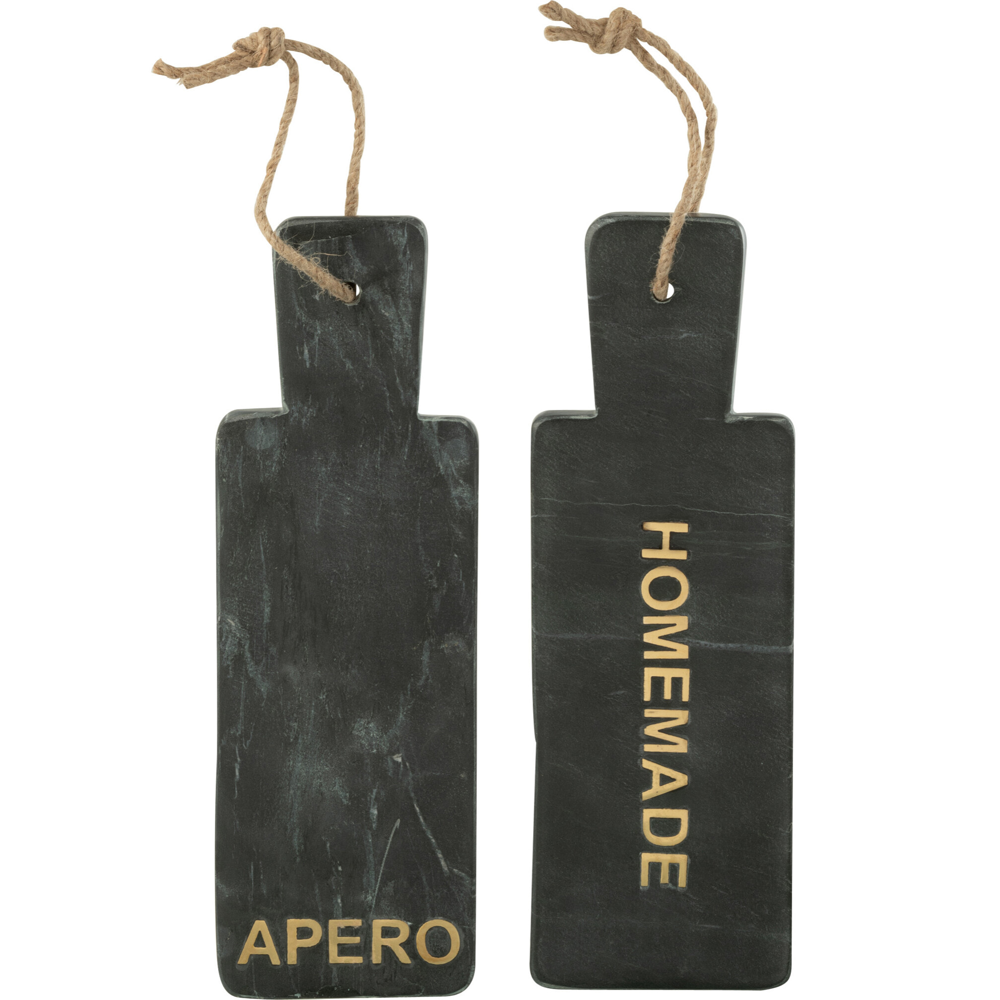 J-Line planche à fromage - noir/or - 2 pcs