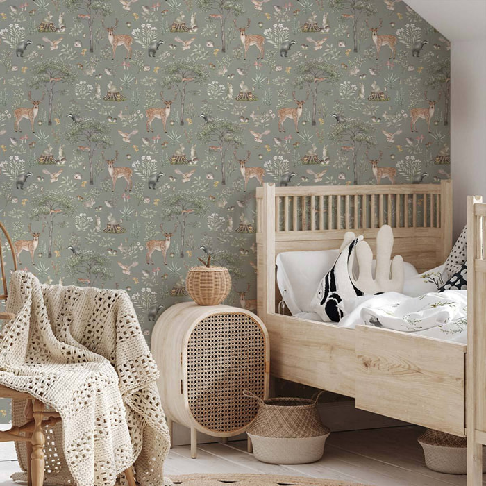 Papier peint enfant La Clairière  Intissé