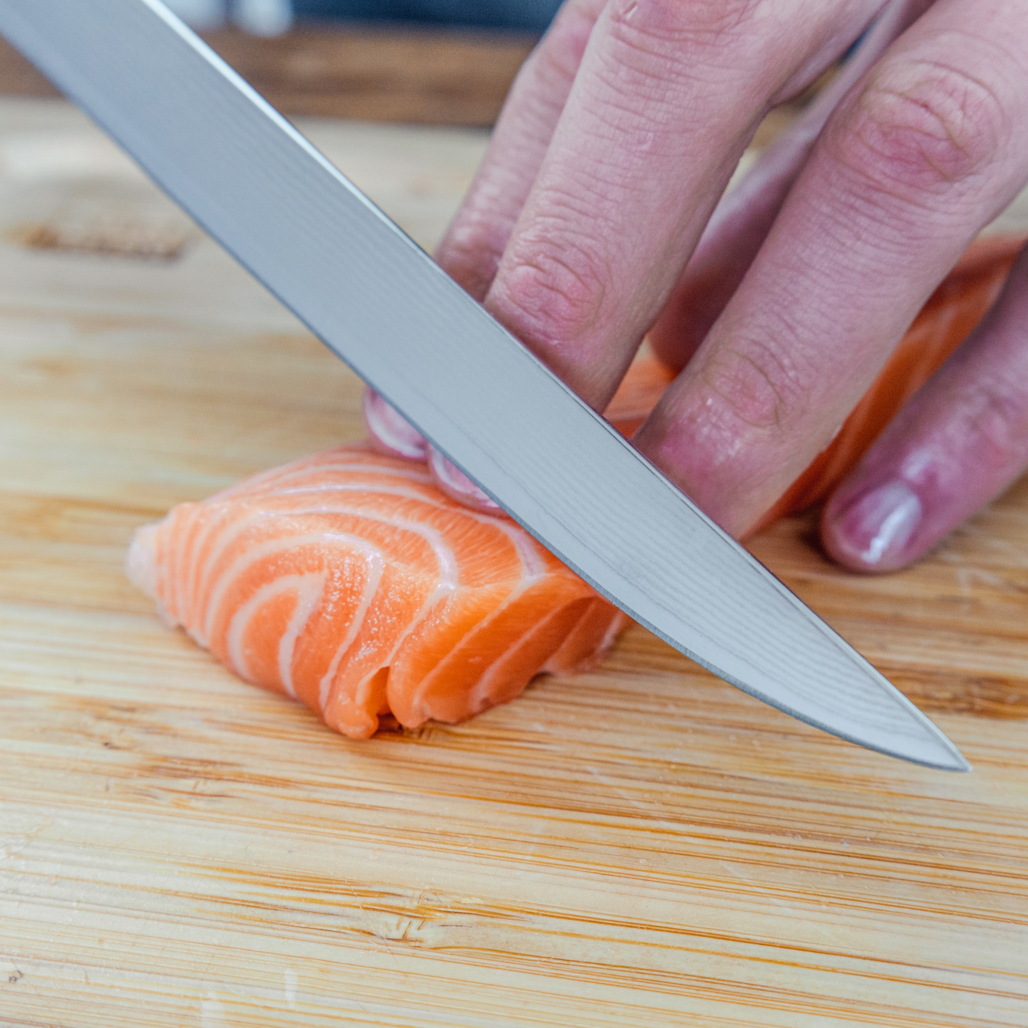 Couteau à Filet | Lame 200 mm | Acier Inoxydable Japonais Damas
