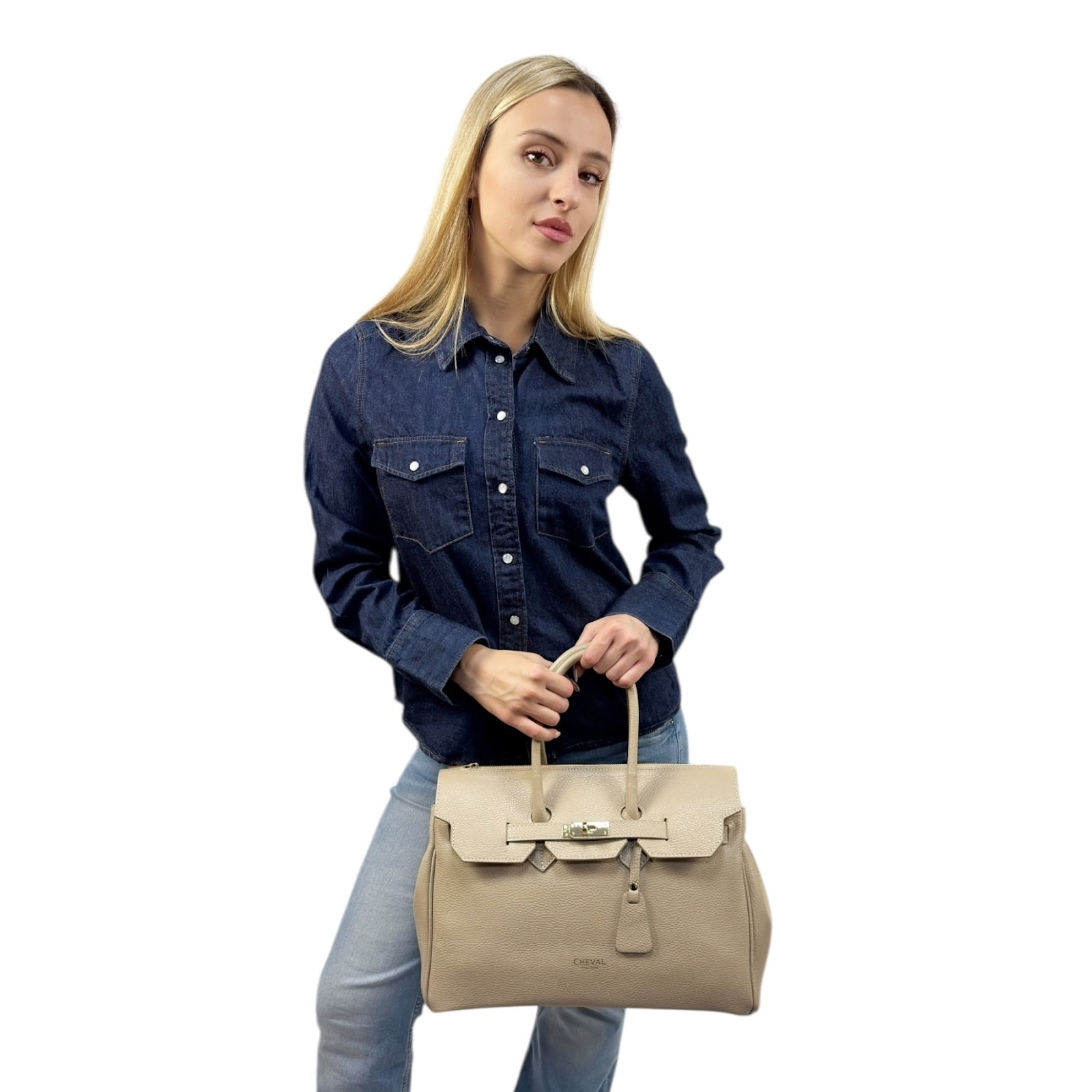 Borsa a mano Cheval Firenze Genevieve Taupe