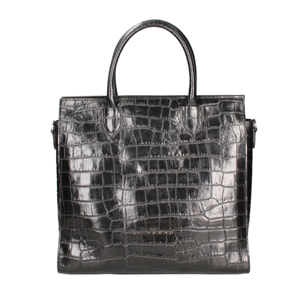Borsa a mano da donna Made in Italy - Veridia Lux - Pelle effetto cocco - 34.0 x 32.0 x 11.5 cm