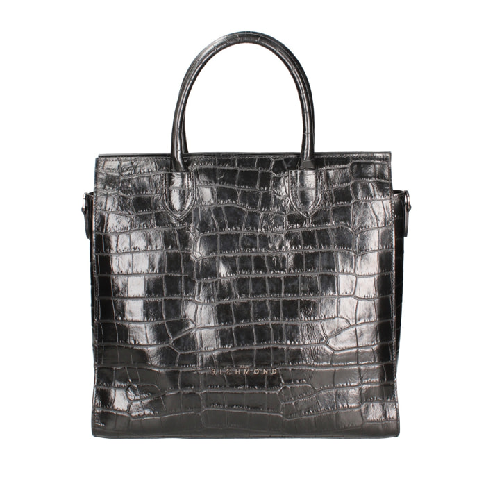 Borsa a mano da donna Made in Italy - Veridia Lux - Pelle effetto cocco - 34.0 x 32.0 x 11.5 cm