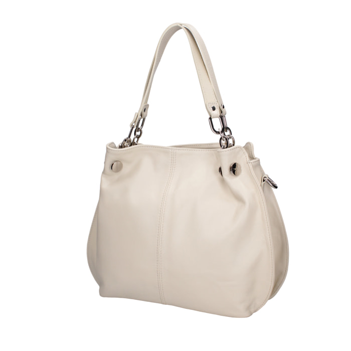 Borsa a spalla da Donna Charlotta in Vera Pelle Made in Italy 30x38x12 cm