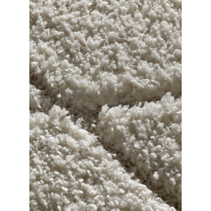 ATESA Alfombra shaggy suave estilo escandinavo blanca, varias medidas disponibles
