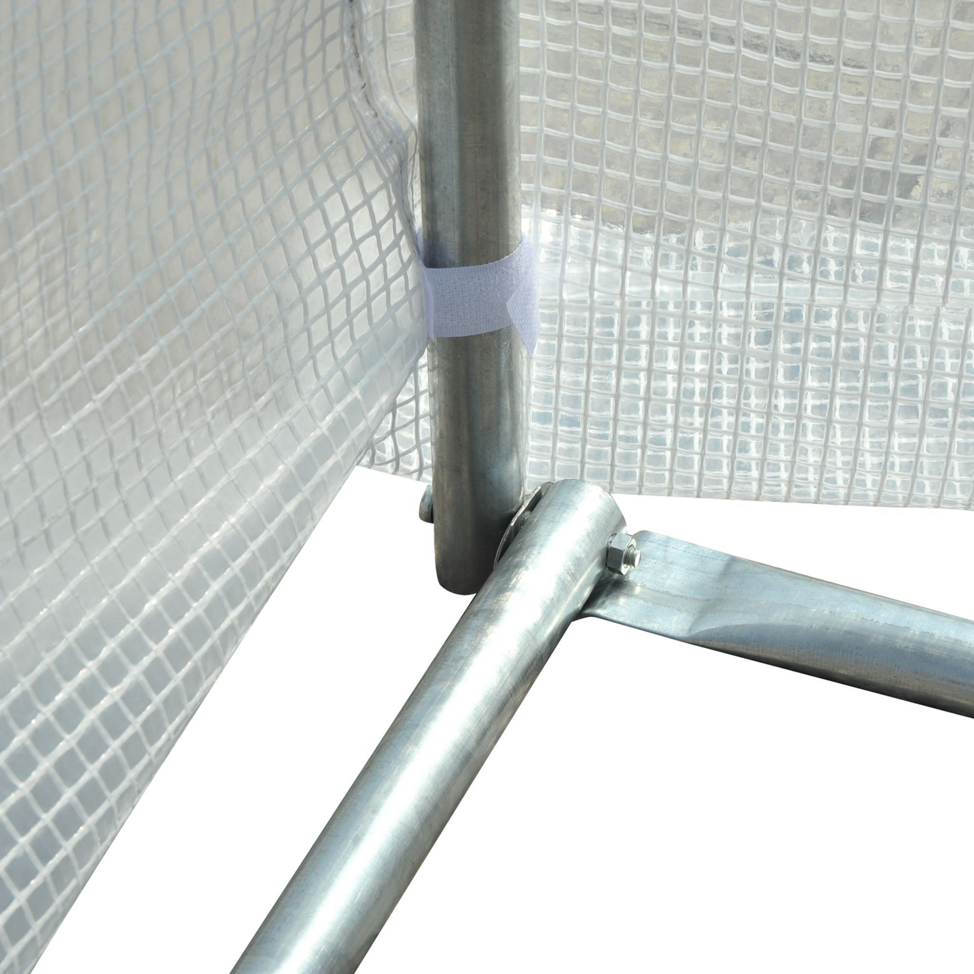 Invernadero de Táºnel 6x3x2 m Invernadero de Terraza con 8 Ventanas Puerta con Cremallera Cubierta de Polietileno 140 g/m² y Estructura de Acero para Cultivo Plantas Verduras en Jardín Blanco