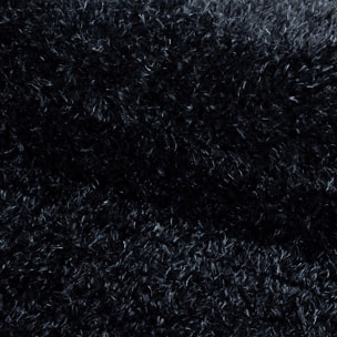 Tapis longs poils shaggy tissé motif uni RAMU