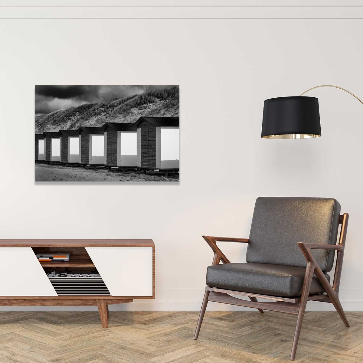 Tableau cabanes de plage Tableau plexiglas