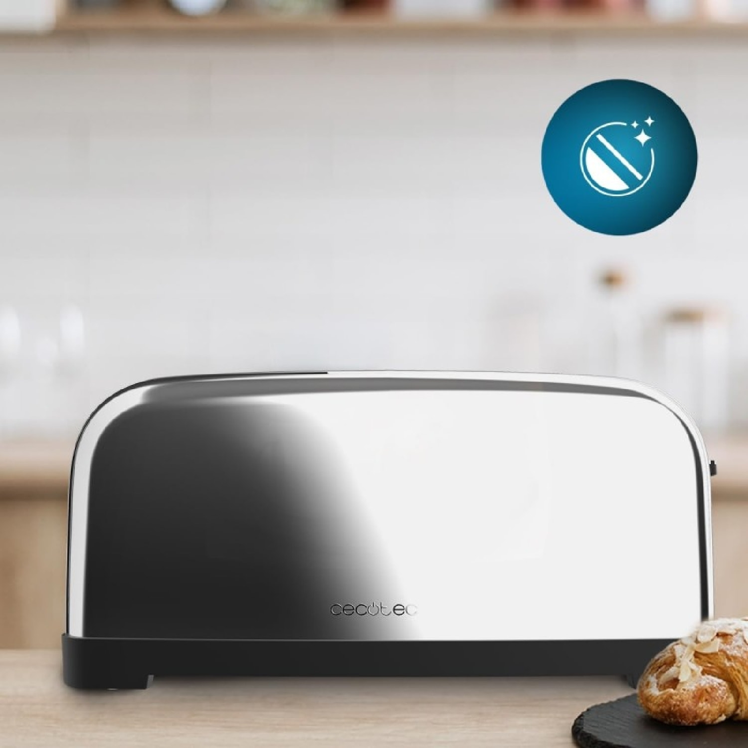 Cecotec Grille-pain vertical Toastin' time 1500 Inox Lite