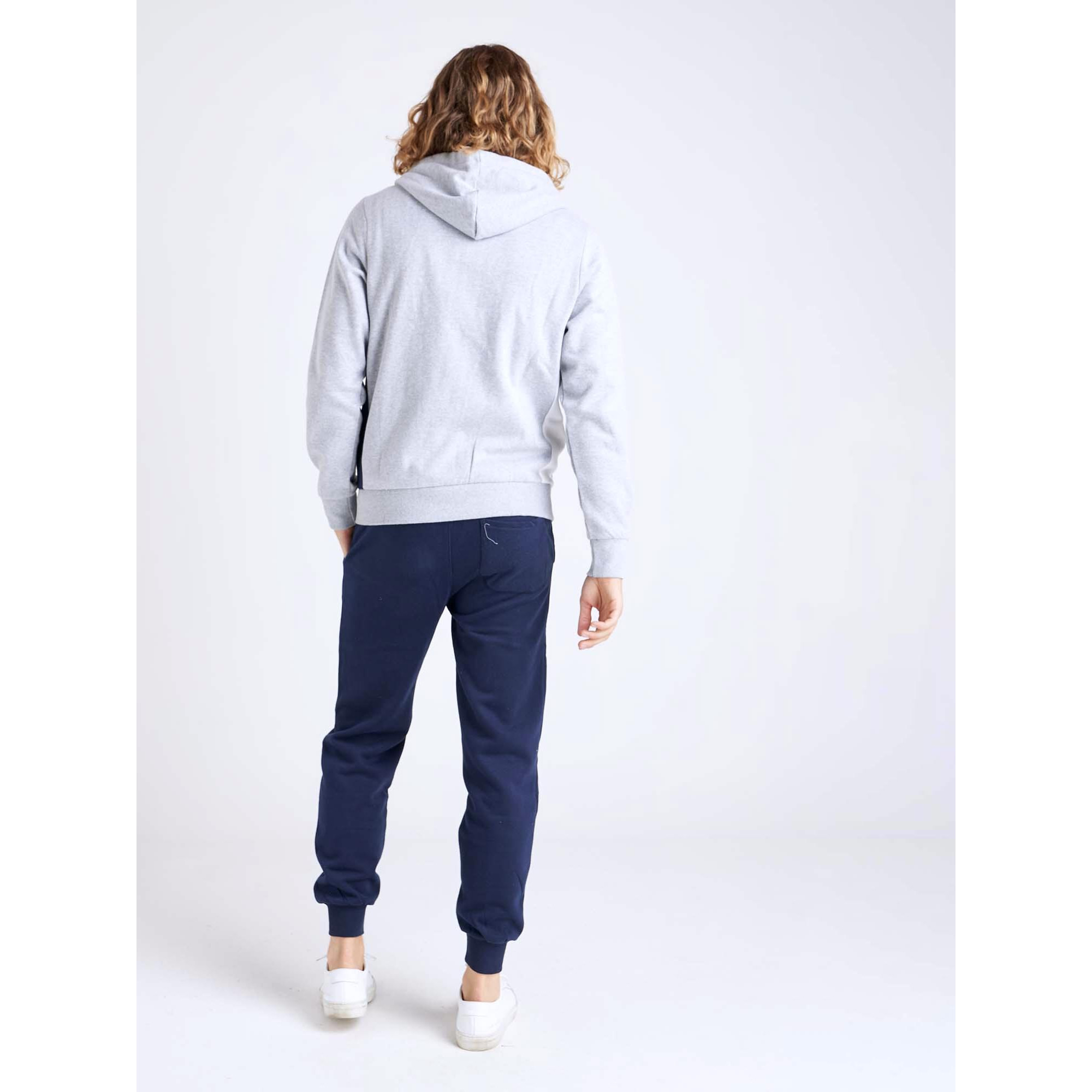 Tuta uomo con cappuccio e zip College Ash